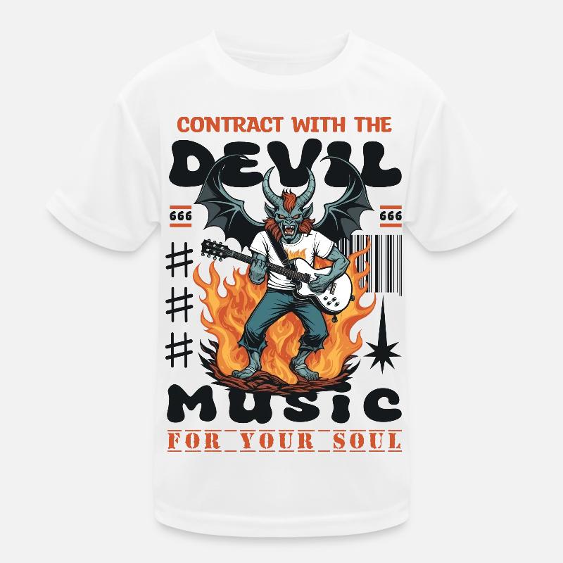 Devil Rock Music Kids Functional T-Shirt