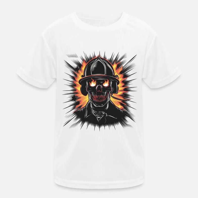 Pompier zombie T-shirt sport Enfant