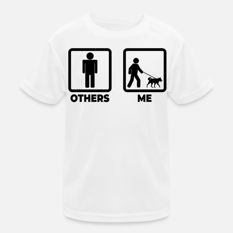 Dog Owner Stick Figure Kids Functional T-Shirt