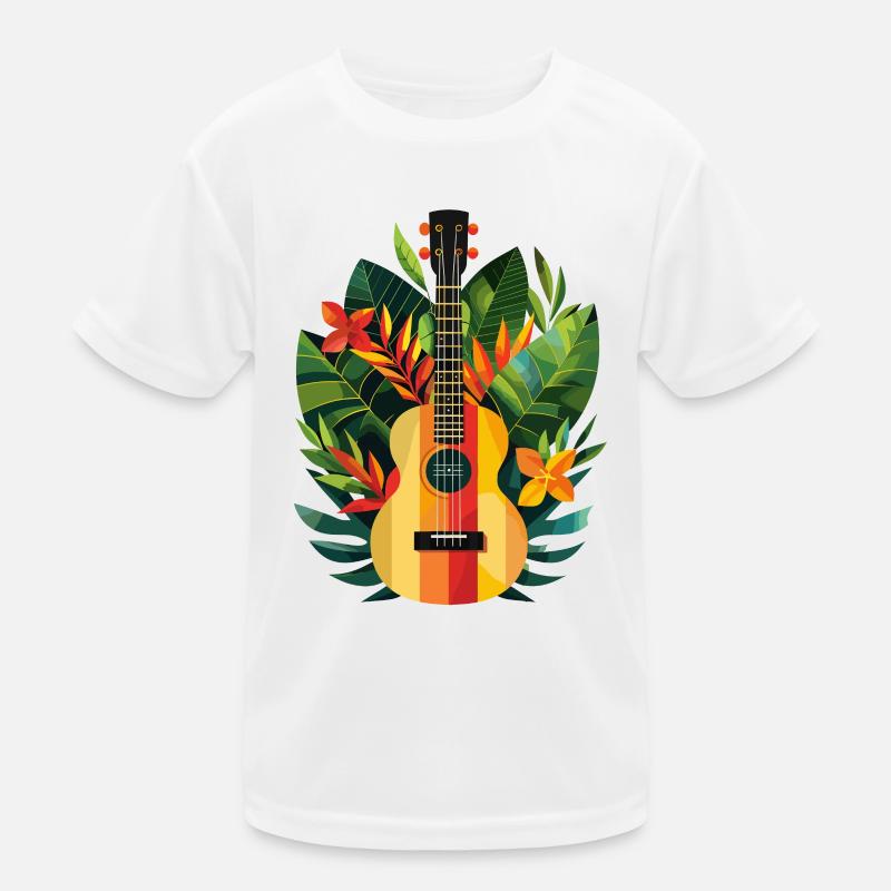 Ukulele Comic Look Kinder Funktions-T-Shirt