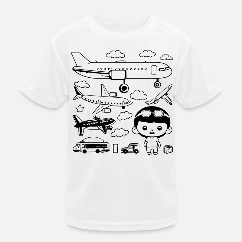 Avions de dessins animés T-shirt sport Enfant