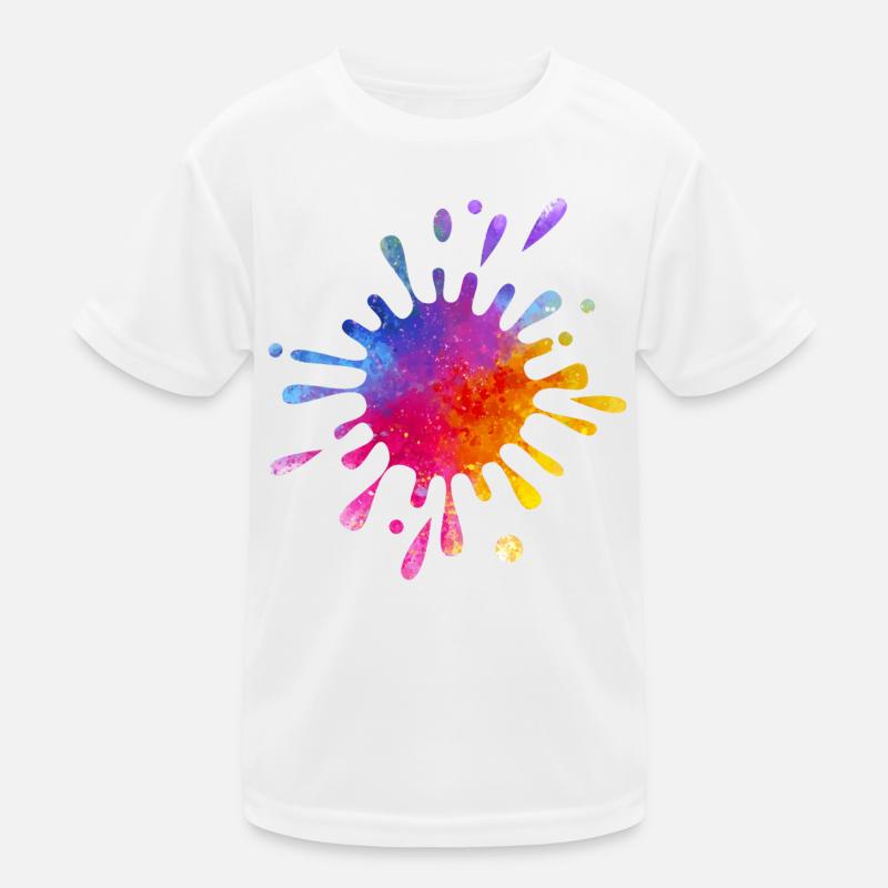 Éclaboussure de couleur colorée - Aquarelle dégradée T-shirt sport Enfant