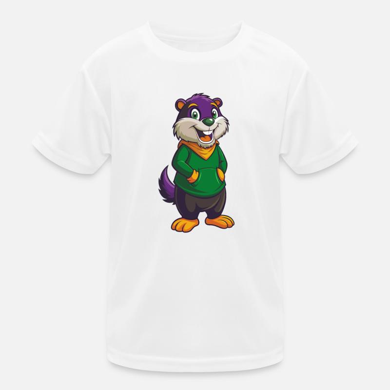 Gopher Funny Kawaii Cartoon Character Clipart Kids Functional T-Shirt