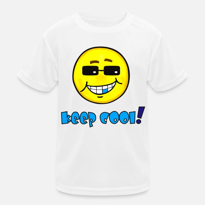 Keep cool - Émoticône amusante avec des lunettes de soleil T-shirt sport Enfant