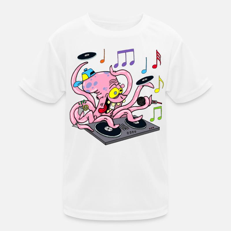 Deejay Octopus Kids Functional T-Shirt