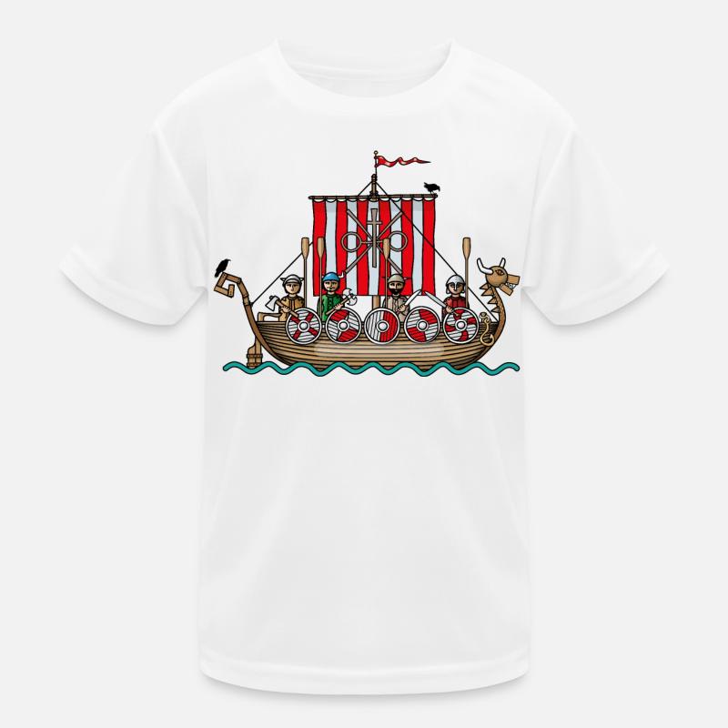 Vikings on the high seas Kids Functional T-Shirt