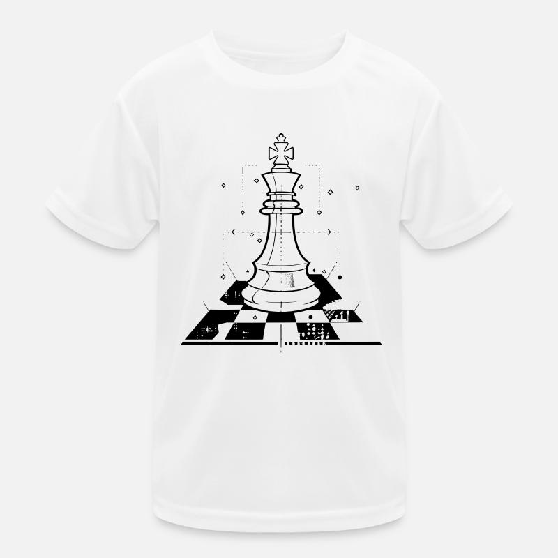 Schachfiguren Zeichnung Kinder Funktions-T-Shirt