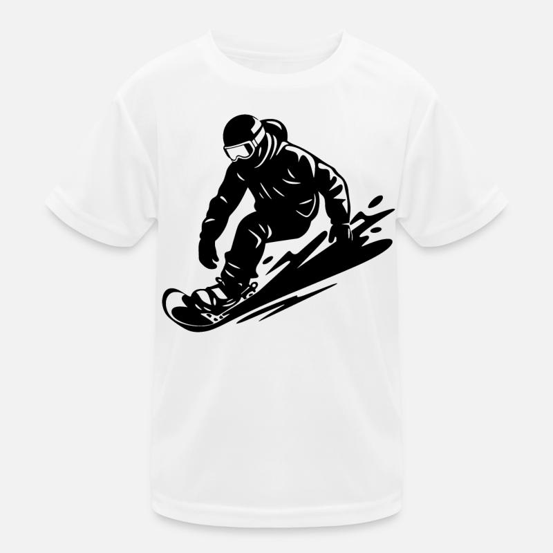 Snowboarder Kinder Funktions-T-Shirt