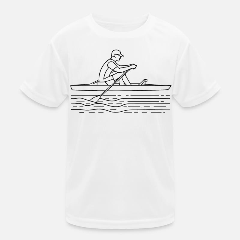 Rower Drawing Kids Functional T-Shirt