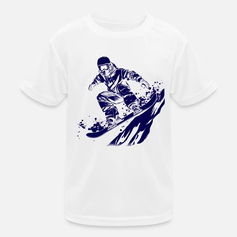 Snowboarder Sketch Kids Functional T-Shirt