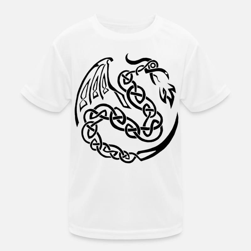 Dragon celte noir T-shirt sport Enfant