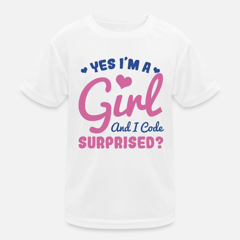 Mädchen und Programmiererin Kinder Funktions-T-Shirt