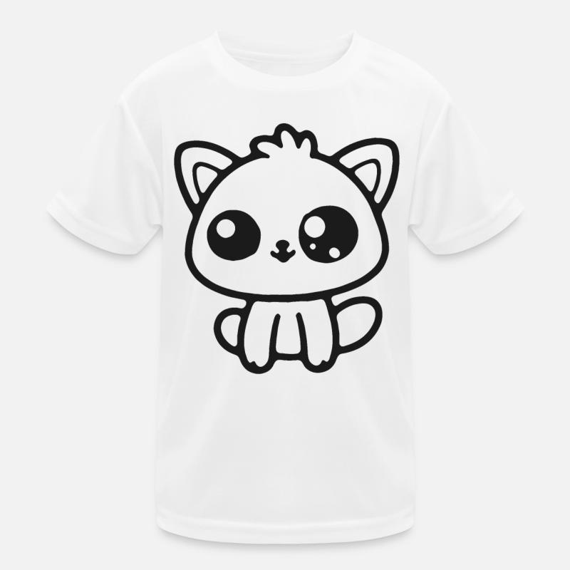 Breloque Silhouette de chat T-shirt sport Enfant