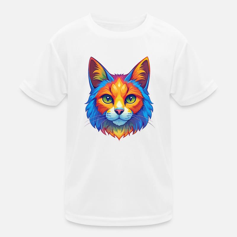Chat turc de Van, dessin animé kawaii, animal de compagnie T-shirt sport Enfant