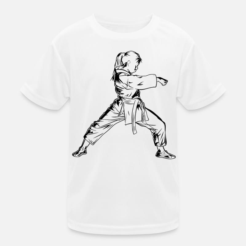 Karate Mädchen Kinder Funktions-T-Shirt