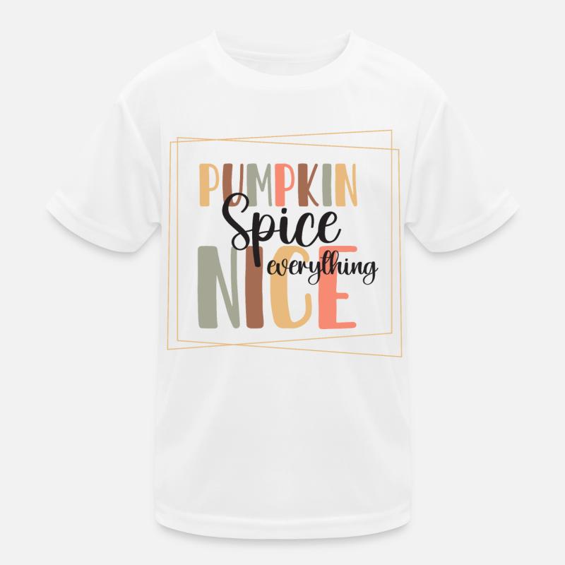 Pumpkin spice - Kinder Funktions-T-Shirt - Weiß