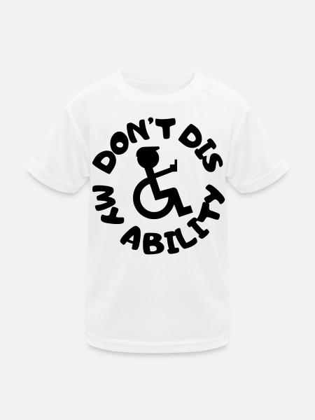 Leugne meine Behinderung nicht # - Kinder Funktions-T-Shirt - Weiß - Vorne