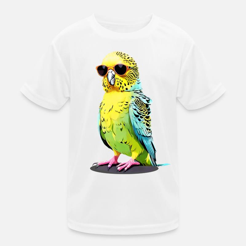 Perruche fraîche avec lunettes de soleil T-shirt sport Enfant