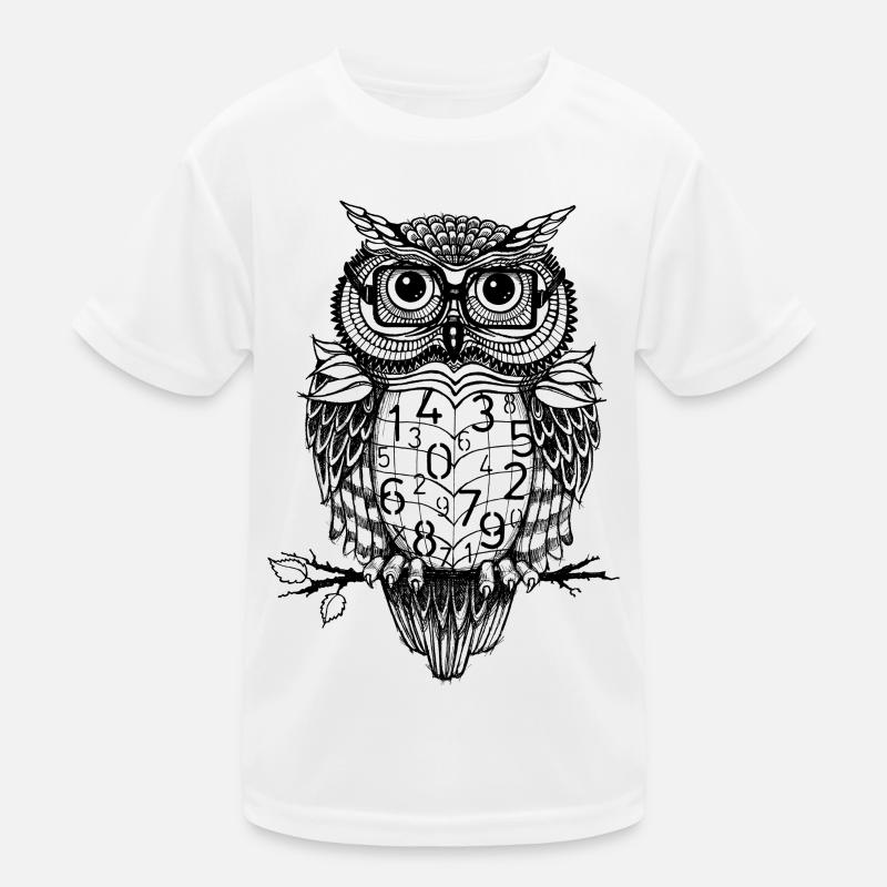 Smart Owl Math Numbers | STEM, Science, Professors Kids Functional T-Shirt