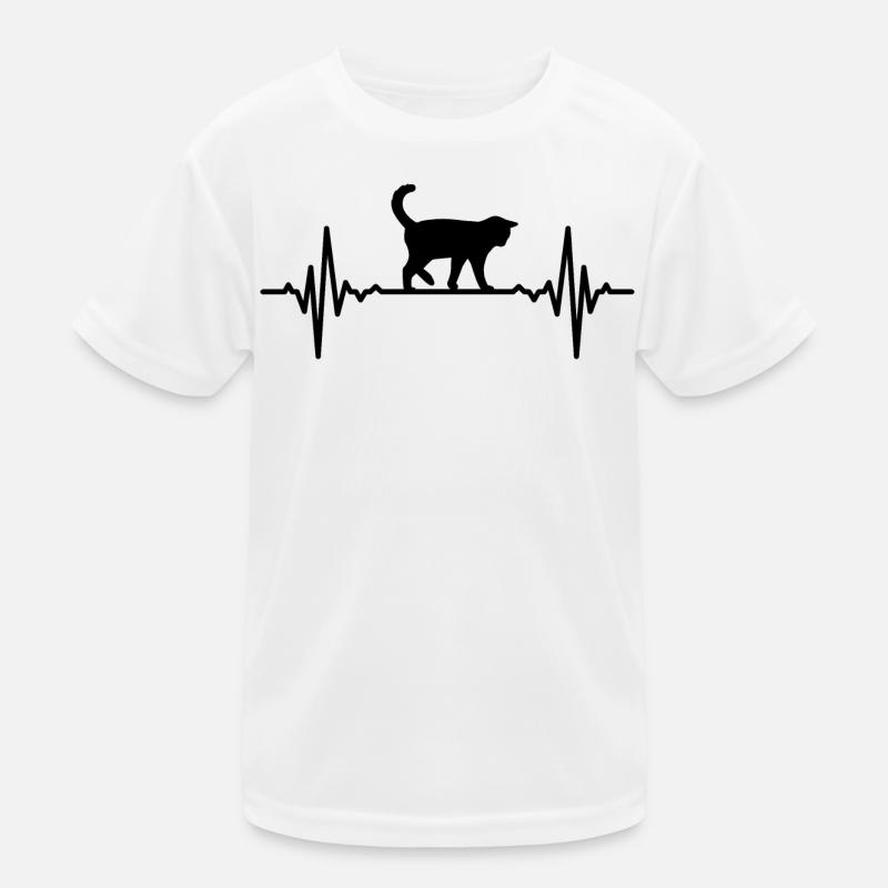 Fréquence cardiaque du chat T-shirt sport Enfant