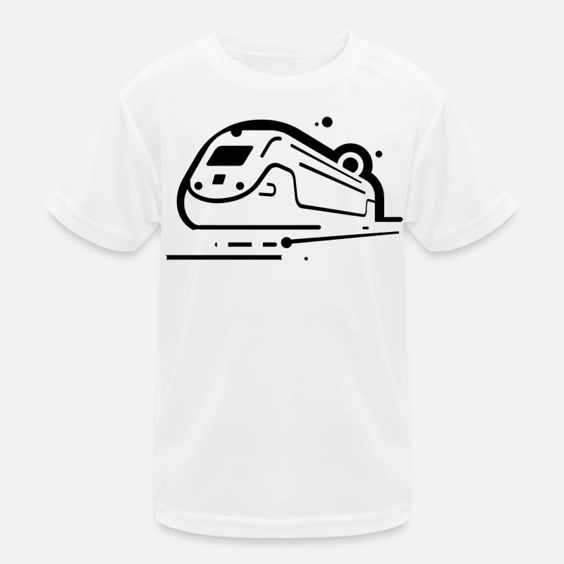 Train Comic Style Kids Functional T-Shirt