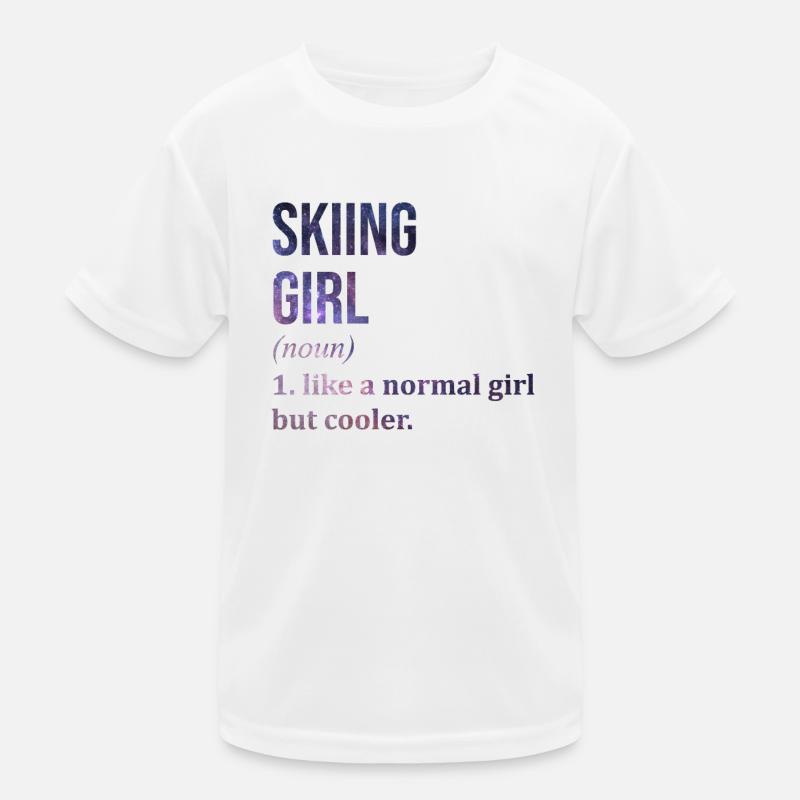 Skiing Skiing Skiing Kids Functional T-Shirt
