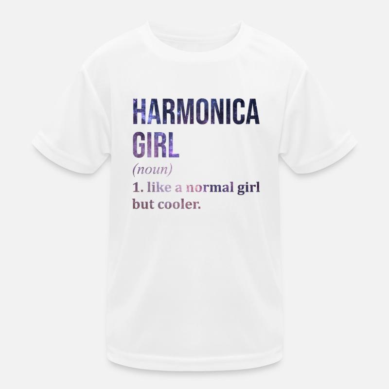 Mundharmonika Kinder Funktions-T-Shirt