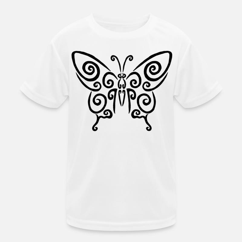 Symbol eines schwarzen Schmetterlings Kinder Funktions-T-Shirt
