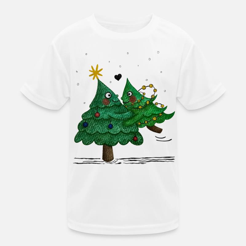 Niedliche Weihnachtsbäume Kinder Funktions-T-Shirt