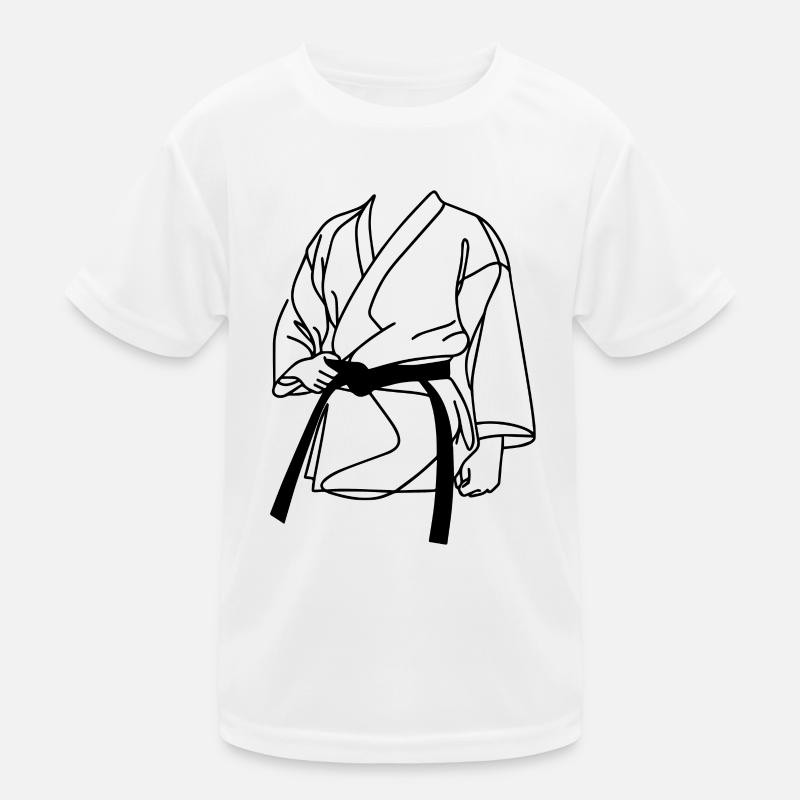 Karateka Drawing Kids Functional T-Shirt