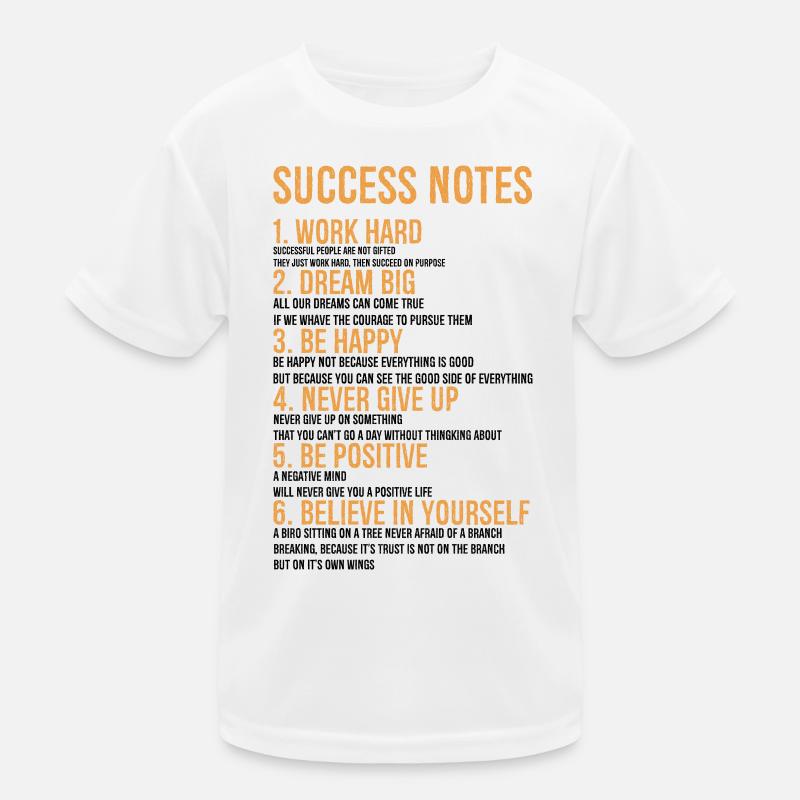 Success Notes Kids Functional T-Shirt