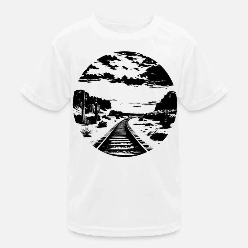 Railway Graphic Kids Functional T-Shirt