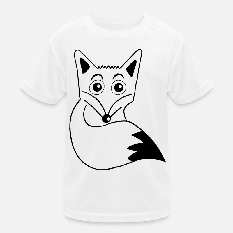 Süßer schwarzer Fuchs Kinder Funktions-T-Shirt