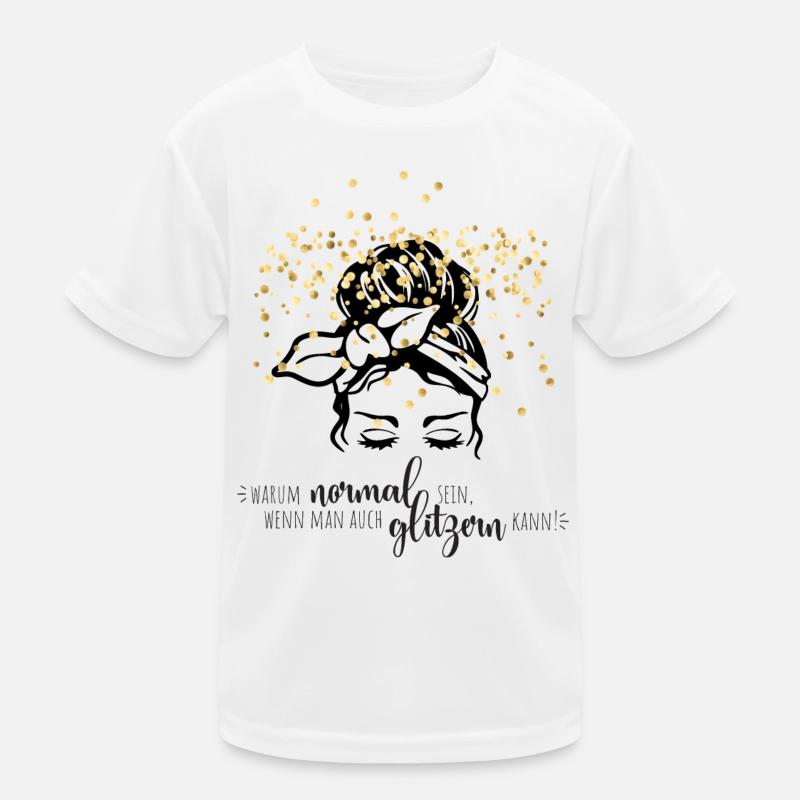 Glitzerkonfetti Spruch Kinder Funktions-T-Shirt