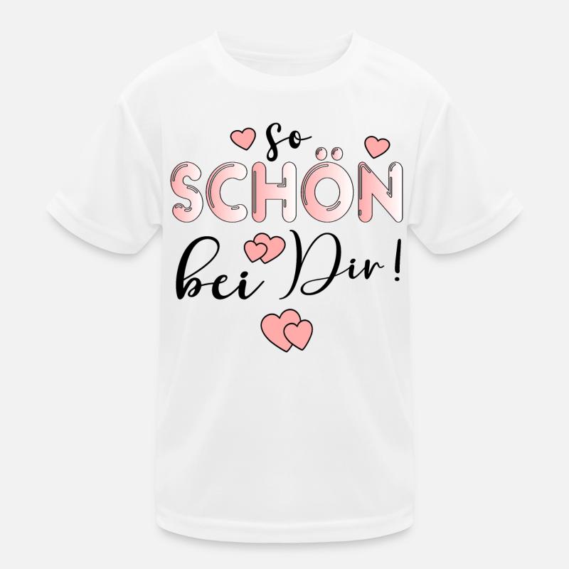 SO SCHÖN BEI DIR BESUCH - GASTGESCHENKE Kinder Funktions-T-Shirt
