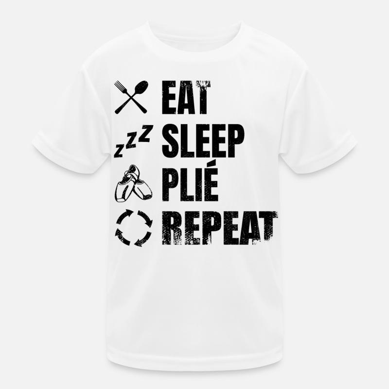 Manger dormir Plié Répéter T-shirt sport Enfant