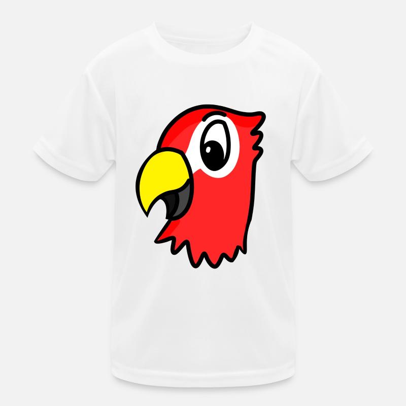 Papagei Kopf Kinder Funktions-T-Shirt