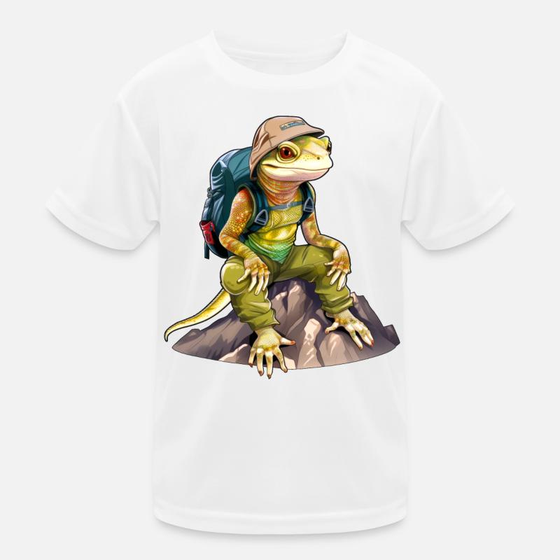 Eidechse Bergsteiger / Wandern Eidechsen Kinder Funktions-T-Shirt