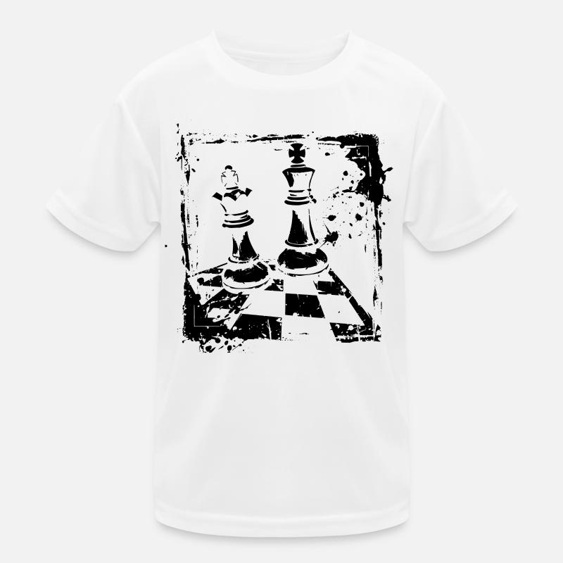 Schach - Kinder Funktions-T-Shirt - Weiß