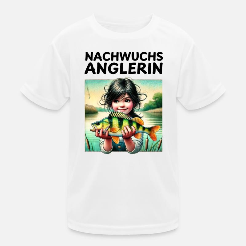 Nachwuchs Anglerin Kinder Funktions-T-Shirt
