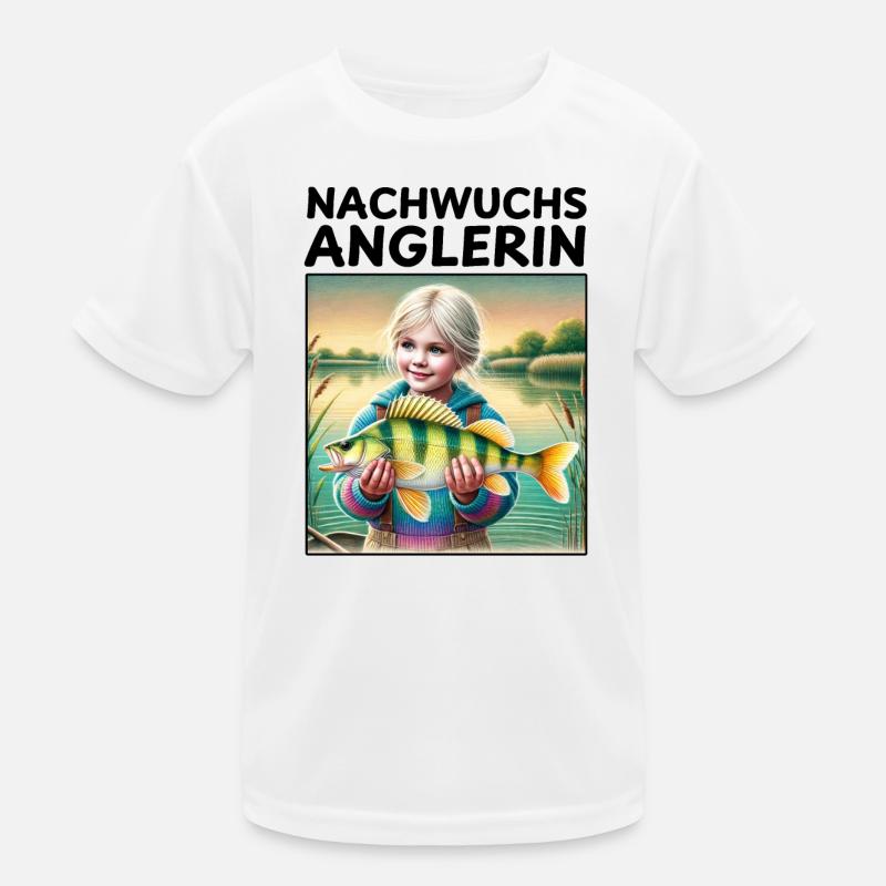 Nachwuchs Anglerin Kinder Funktions-T-Shirt