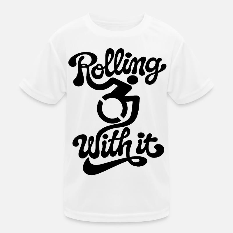Rolling with it in my wheelchair # Kids Functional T-Shirt