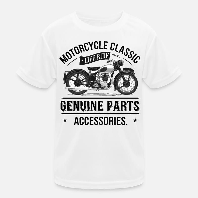 Motorcycle classic design with attitude to life Kids Functional T-Shirt