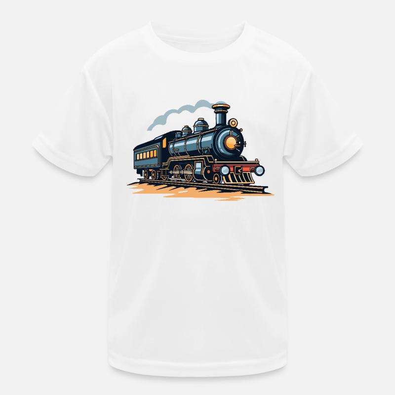 Eisenbahn Illustration Kinder Funktions-T-Shirt