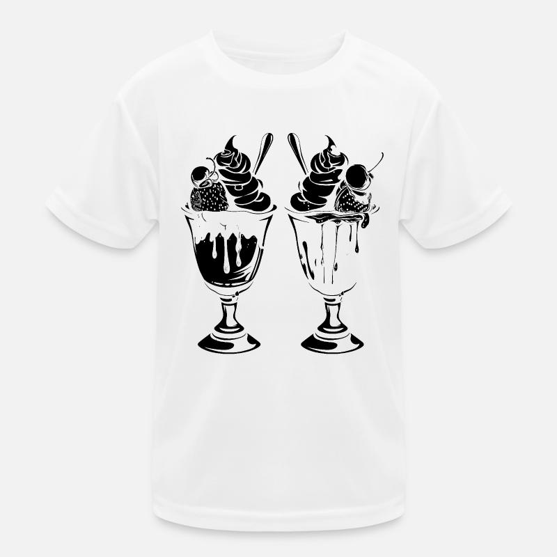 Eisbecher Skizze Kinder Funktions-T-Shirt