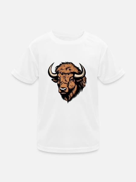 Resilient Bison - Kids Functional T-Shirt - white