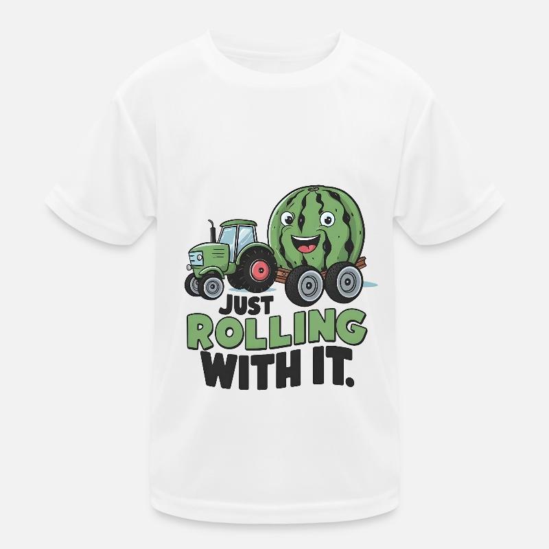 Just Rolling With It Kinder Funktions-T-Shirt