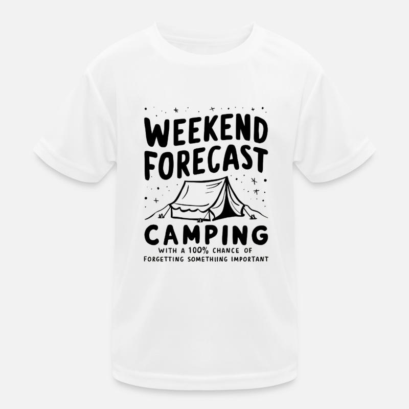Weekend Camping Forecast Kids Functional T-Shirt