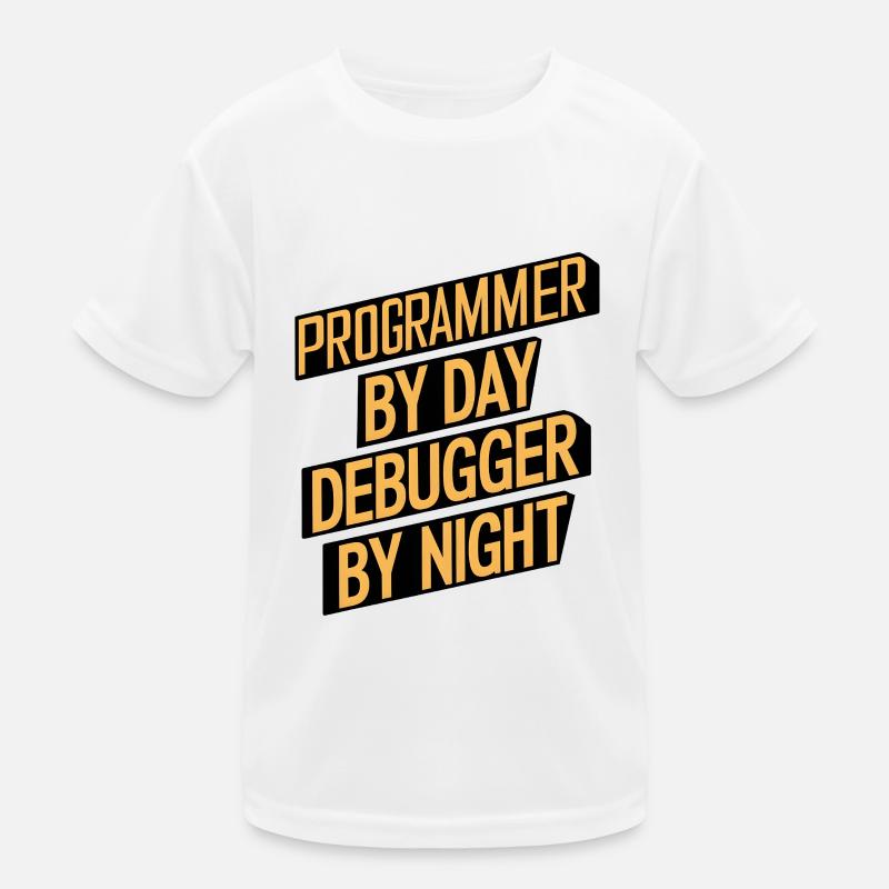 Programmer by Day, Debugger by Night Kinder Funktions-T-Shirt