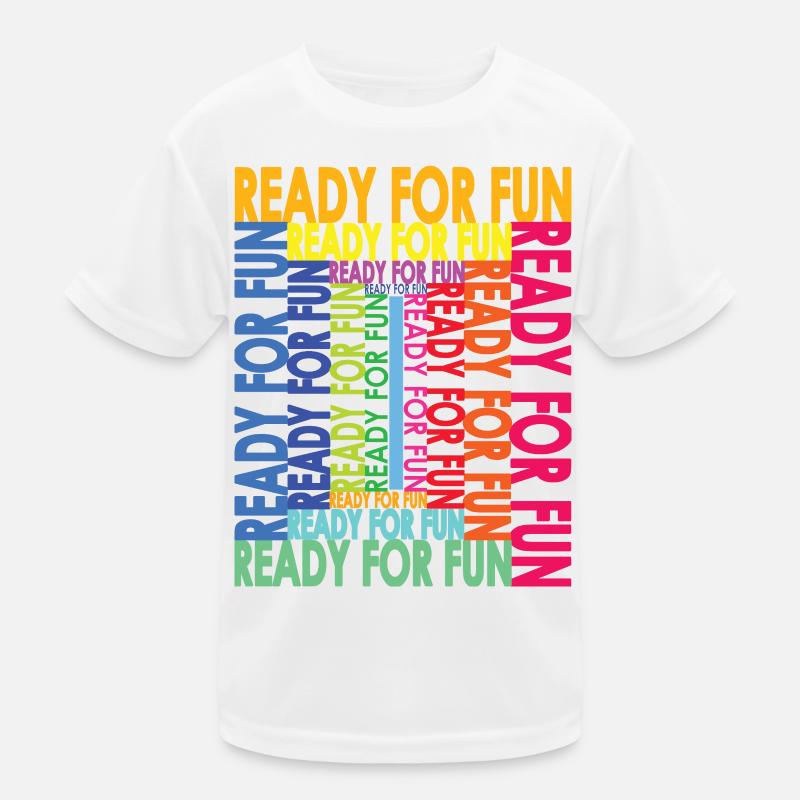 Ready For Fun Typo Collage Kids Functional T-Shirt